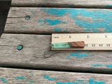 Long Wood and Transparent Mint Green with Gold Flecks Acrylic Earrings -Tapered-Style