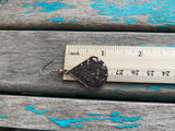 Vintage-Inspired Copper Lace Teardrop Earrings: Filigree Dangle Jewelry for Elegant Bohemian Style