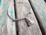 SALE- Cake Bangle Bracelet- Adjustable Charm Bracelet