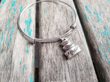 SALE- Cake Bangle Bracelet- Adjustable Charm Bracelet