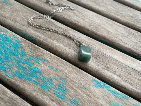 Green Stone Pendant Necklace