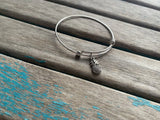 SALE- Pineapple Charm Bangle Bracelet - Adjustable Bracelet