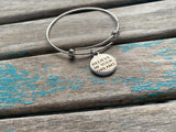SALE- Believe In Your Dreams Charm Bangle Bracelet - Adjustable Bracelet