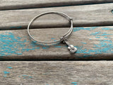 SALE- Guitar Charm Bangle Bracelet - Adjustable Bracelet
