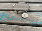 SALE- Believe In Your Dreams Charm Bangle Bracelet - Adjustable Bracelet