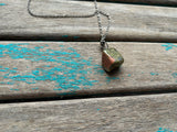 Unakite Green/Pink Stone Pendant Necklace