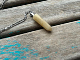 Pale Yellow Stone Pendant Necklace