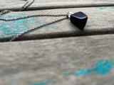 Dark Blue Stone with Sparkles Pendant Necklace
