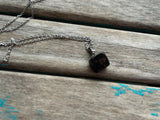 Black/Brown Stone Pendant Necklace