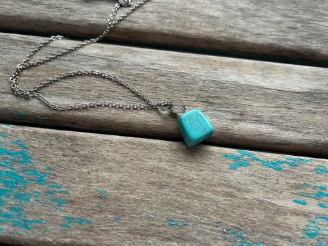 Turquoise Stone Pendant Necklace