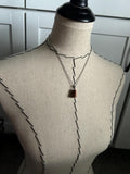 Sparkle Rose Gold Stone Pendant Necklace