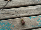 Green and Pink Stone Necklace