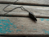 Wood Grey Green Pendant Necklace