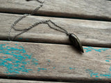Wood Grey Green Pendant Necklace