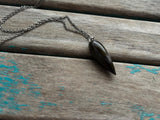 Wood Grey Green Pendant Necklace