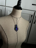Blue Necklace- Glass Teardrop