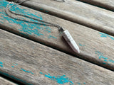 White Stone Pendant Necklace
