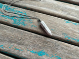 White Stone Pendant Necklace