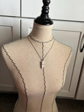 White Stone Pendant Necklace