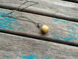 Yellow Stone Pendant Necklace