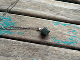 Green/Brown Stone Pendant Necklace
