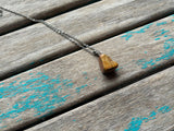 Marbled Tan/Rose Stone Pendant Necklace