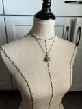 Unakite Green/Pink Stone Pendant Necklace