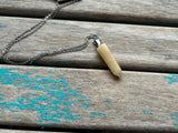 Pale Yellow Stone Pendant Necklace