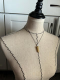 Pale Yellow Stone Pendant Necklace