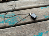 Dark Blue Stone with Sparkles Pendant Necklace