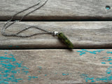Green and Pink Stone Pendant Necklace