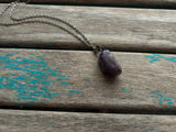 Purple Stone Pendant Necklace
