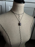 Purple Stone Pendant Necklace