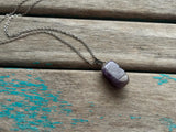 Purple Stone Pendant Necklace