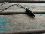 Wood Grey Green Pendant Necklace
