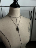 Wood Grey Green Pendant Necklace