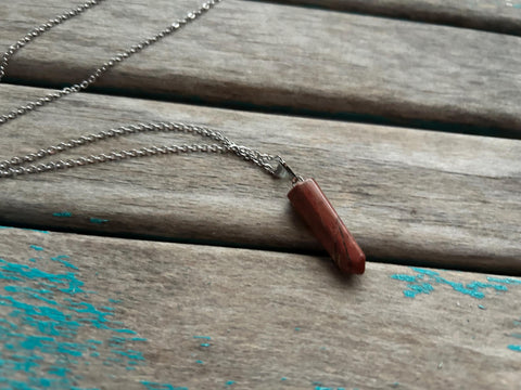 Red Stone Pendant Necklace