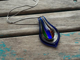 Blue Necklace- Glass Teardrop