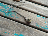 Speckled Stone Pendant Necklace