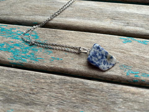 Blue Stone Pendant Necklace