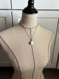 White Stone Pendant Necklace