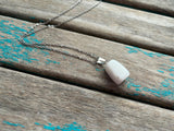 White Stone Pendant Necklace