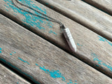 White Stone Pendant Necklace