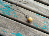 Yellow Stone Pendant Necklace