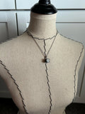 Green/Brown Stone Pendant Necklace