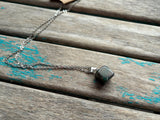 Green/Brown Stone Pendant Necklace