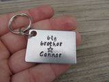 Personalized Brothers Keychains- 3 Keychain Set- "big brother", "middle brother", "little brother" -each with a star and a name of your choice