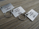 Personalized Brothers Keychains- 3 Keychain Set- "big brother", "middle brother", "little brother" -each with a star and a name of your choice