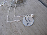 Aunt Necklace- "I ♥ my aunt" - Hand-Stamped Necklace with an accent bead in your choice of colors