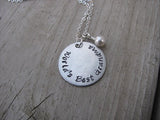 World's Best Grandma Inspiration Necklace- "World's Best Grandma" - Hand-Stamped Necklace with an accent bead in your choice of colors